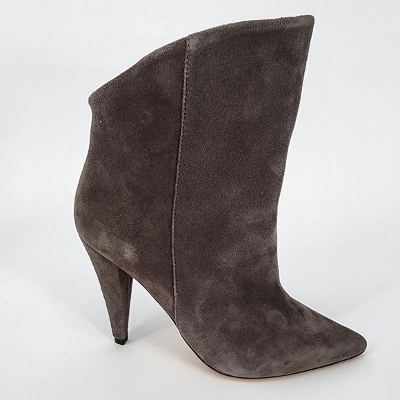 IRO Gray Suede Pointy Toe High-Low Booties Women's Size 36 (US 5.5) - Picture 7 of 15